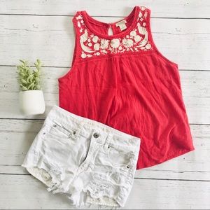 LUCKY BRAND Embroidered Tank